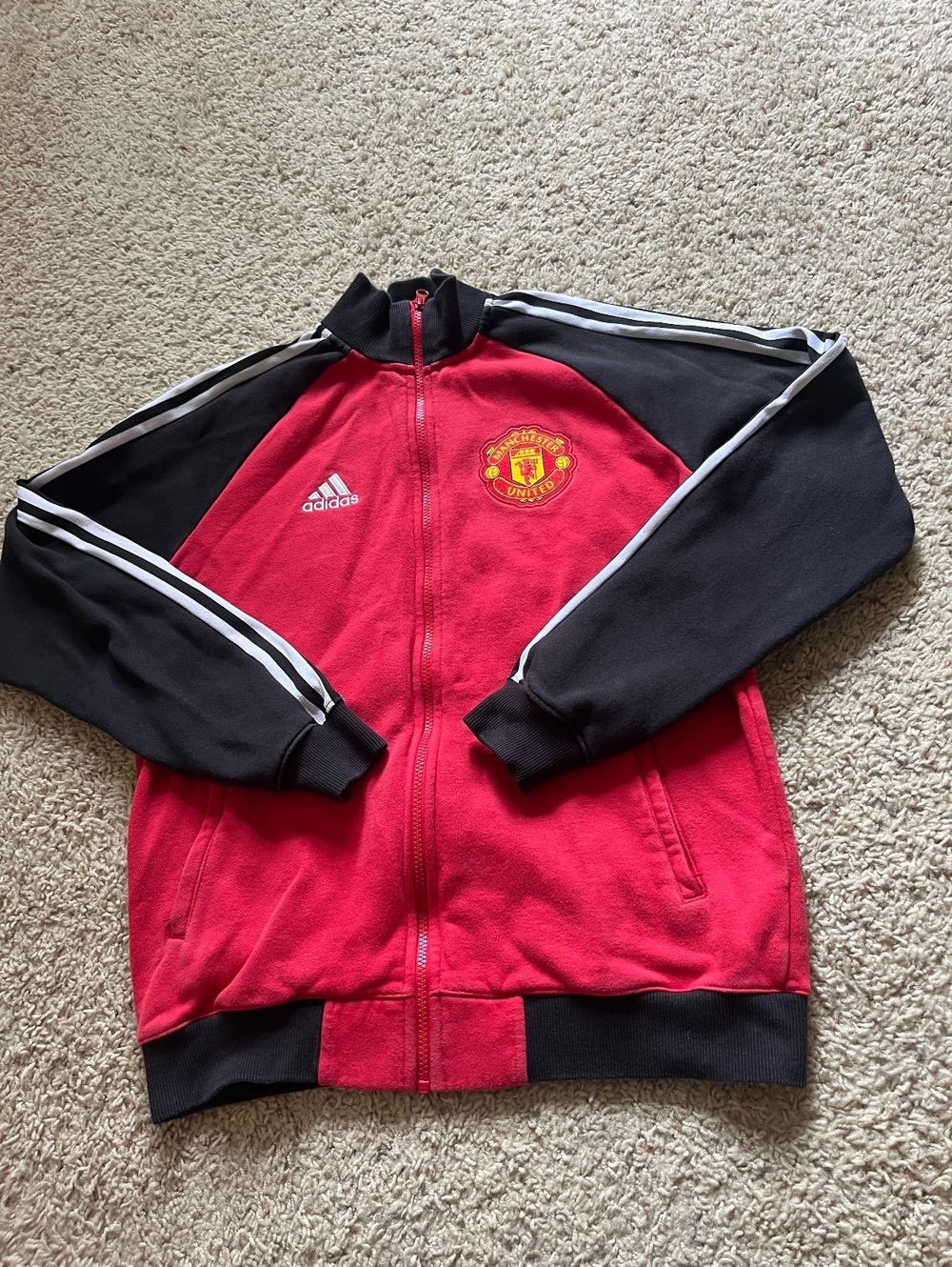 Adidas Manchester United Full Zip Warmup Jacket Size M